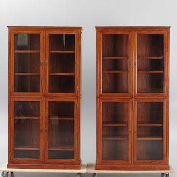 Bookcases, a pair, crafted by furniture carpenters in Beijing.