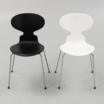 Arne Jacobsen, stolar, 6 st, "Myran", Fritz Hansen, Danmark, 2013 & 2020.