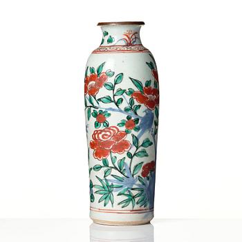 A wucai Transitional sleeve vase, 17th Century.