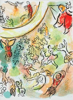 BOKPARTI OM CHAGALL, 4 vol. Bla "Chagall lithographe, vol III", Sauret 1969.