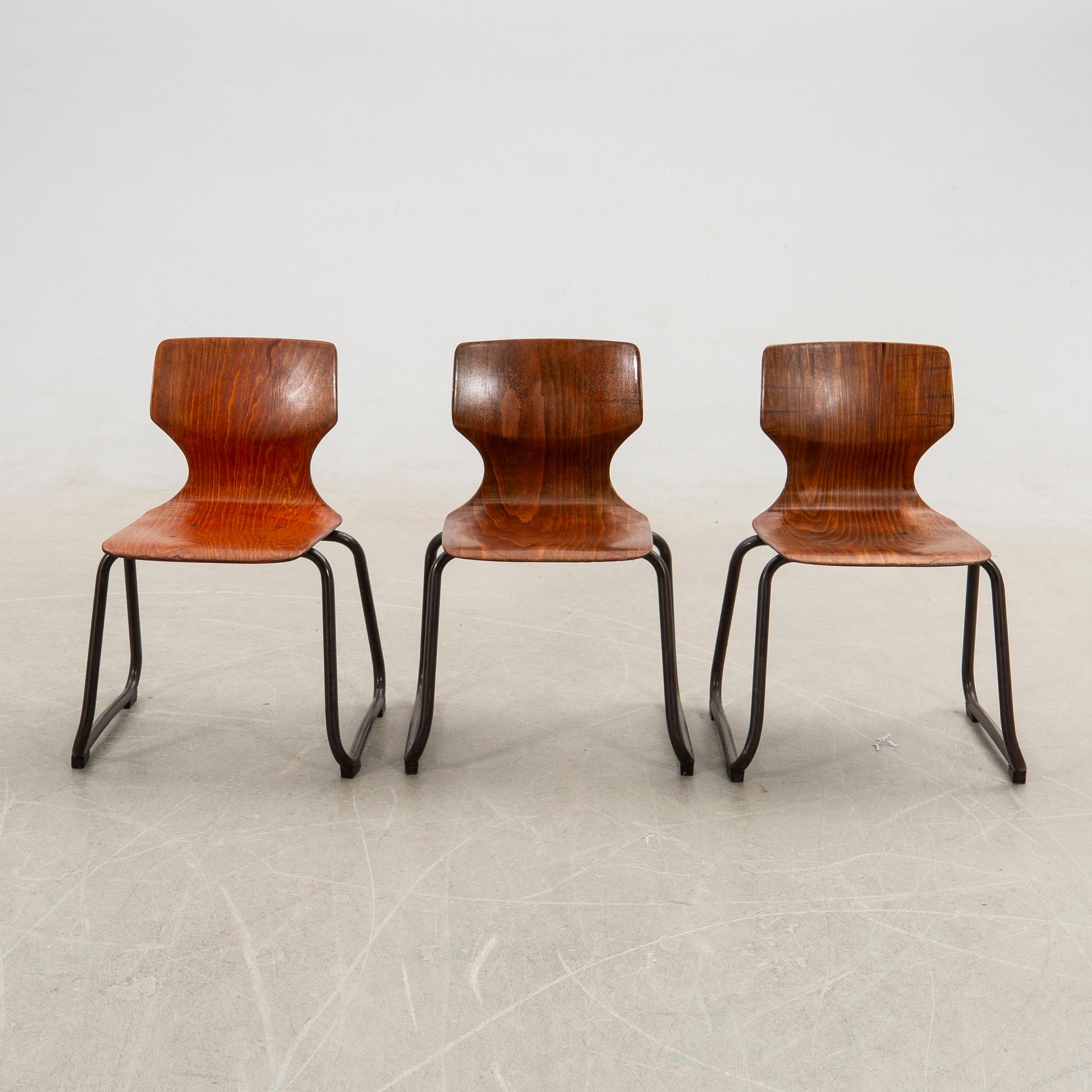 Adam Segner stolar 6 st Flötotto Tyskland 1900-talets mitt.