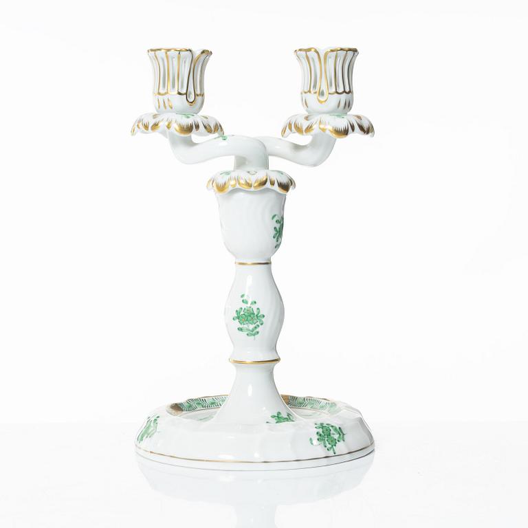 A 42-piece 'Chinese Bouquet' porcelain service and six 'Waldstein rose' coffee cups with saucers, Herend, Hungary.