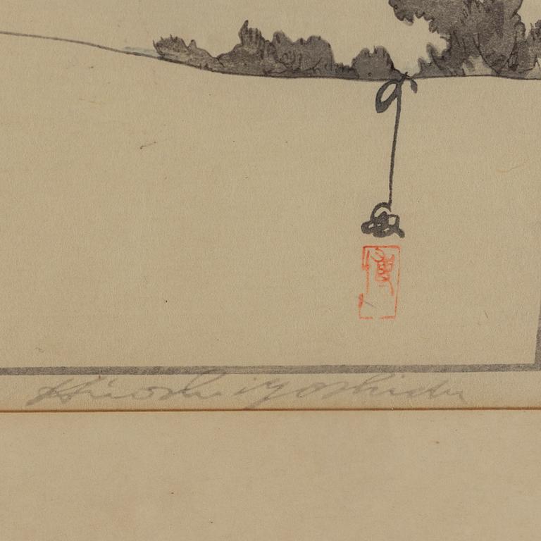 YOSHIDA HIROSHI (1876-1950), efter, färgträsnitt. Japan, 1900-tal.