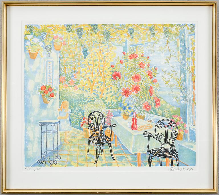 MÅRTEN ANDERSSON. färglitografi, signerad o numrerad HC XXI/XXXVI.