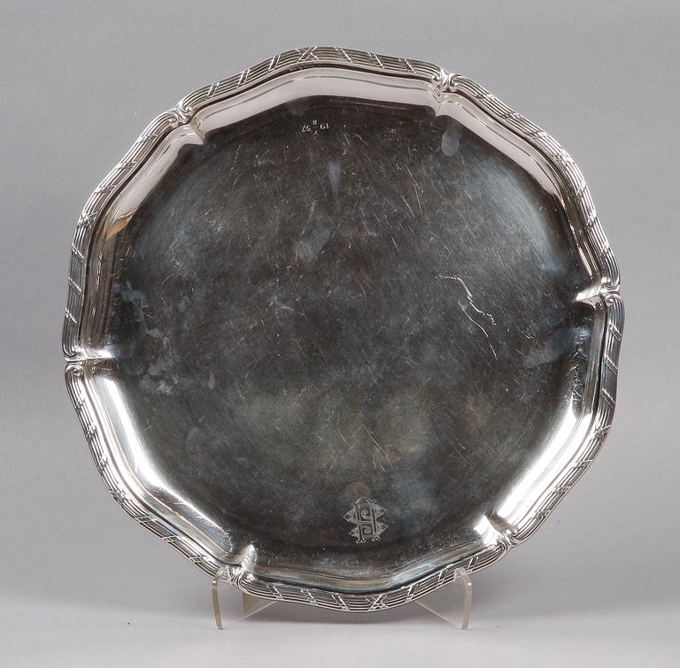 BRICKA, silver, importstämplar. 1900-tal.