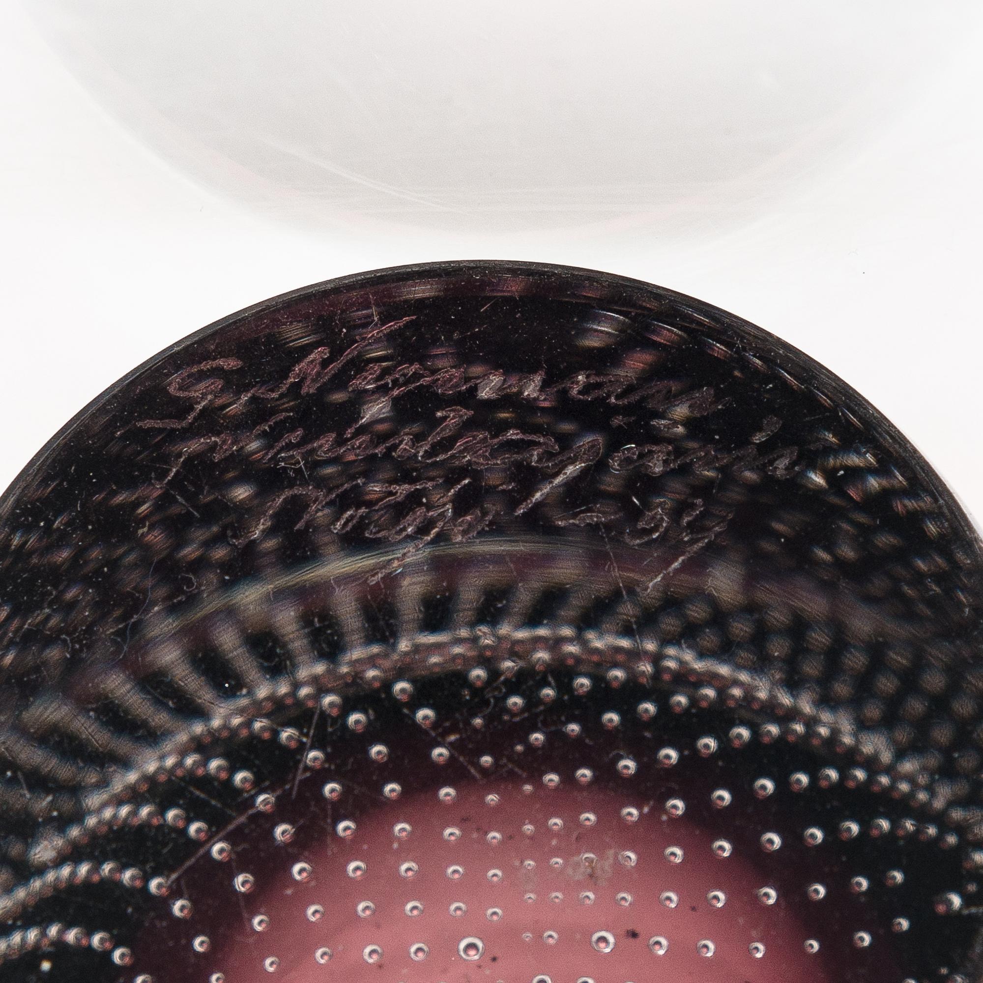 GUNNEL NYMAN, A glass vase, signed. G. Nyman Nuutajärvi Notsjö -54.