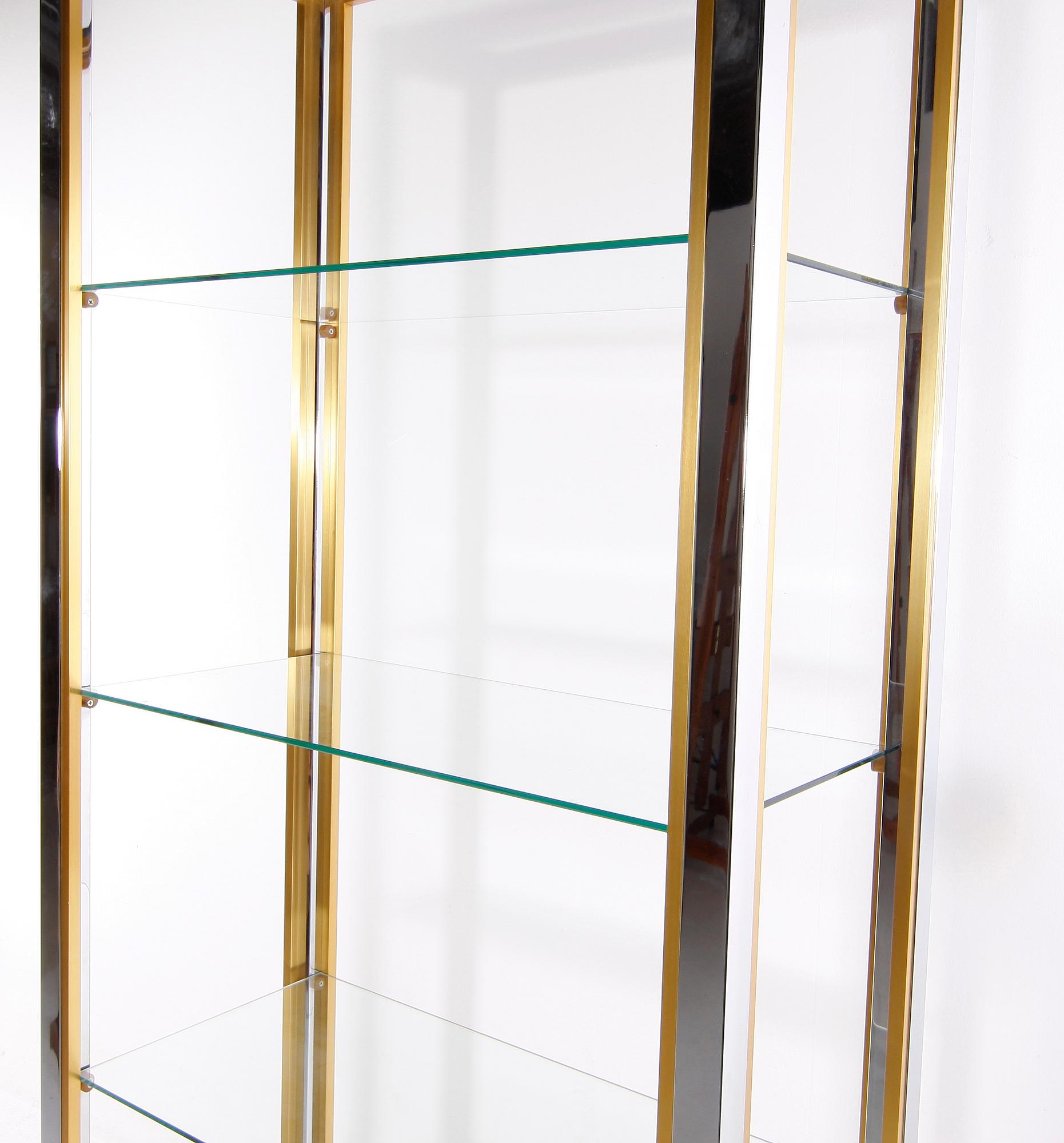 HYLLA, metall, glas, sent 1900-tal.