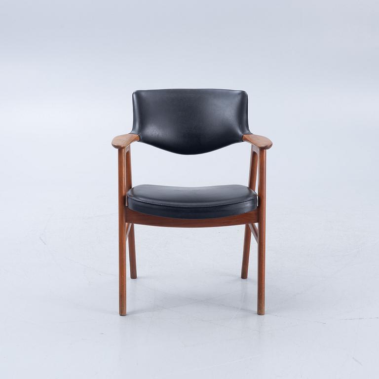 Erik Kirkegaard, a teak armchair,  Høng Stolefabrik, Denmark, 1960's.