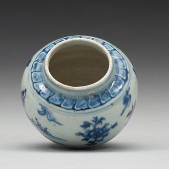 A blue and white Jar, Ming dynasty (1368-1644).