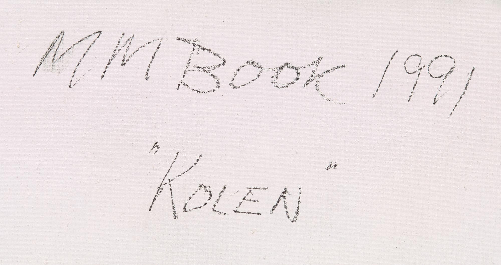MAX MIKAEL BOOK, blandteknik på duk signerad MM Book och daterad 1991 a tergo.