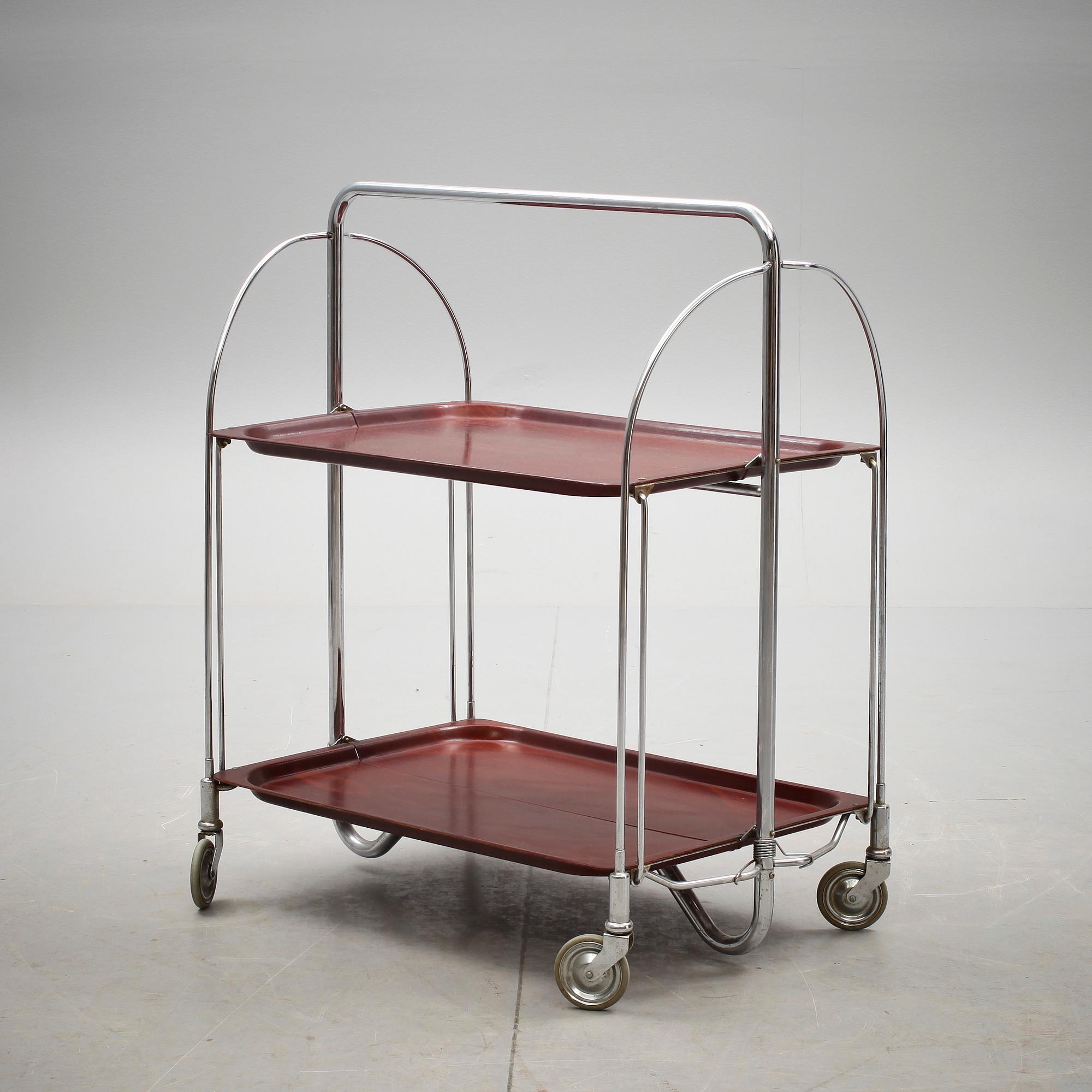 SERVERINGSVAGN, ihopfällbar, "Dinett", Tyskland. 1900-talets mitt.