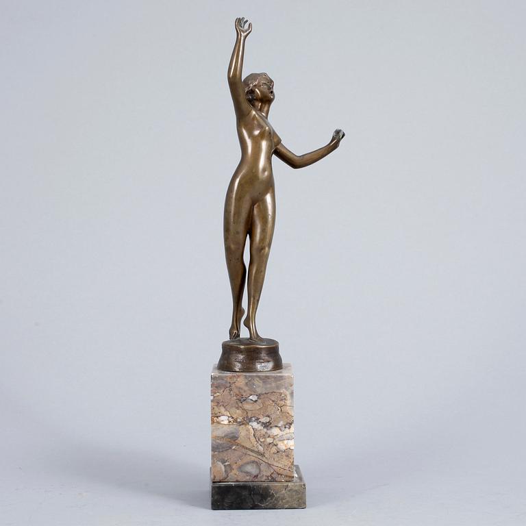 SKULPTUR, brons, signerad Thierman, 1900-tal.