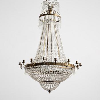Ljuskrona, gustaviansk stil, 1900-talets mitt.