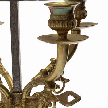 Bordslampa, sk bouillottelampa, 1800-tal.