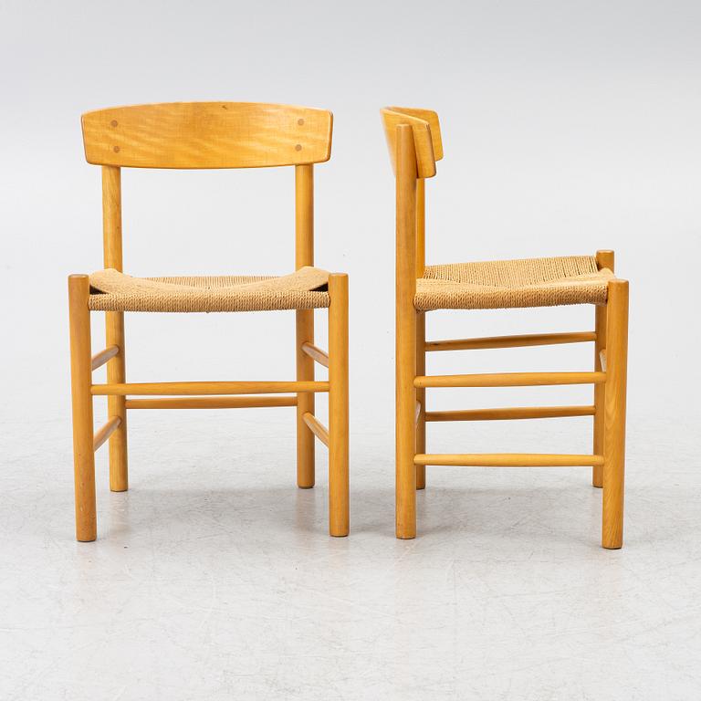 Børge Mogensen, stolar, 6 st, "J39", FDB Møbler, Danmark.