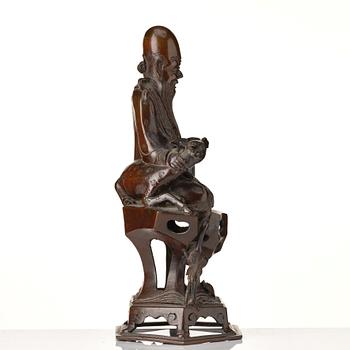 Skulptur, brons. Sholaou, Qingdynastin, 1800-tal.