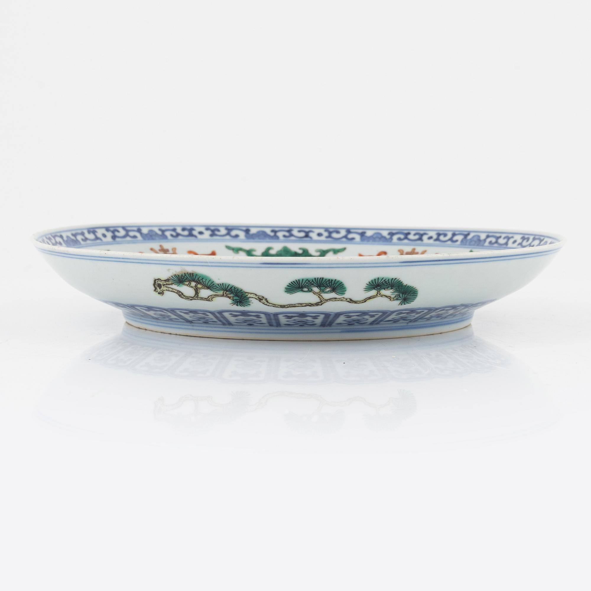 Fat, porslin, Kina, 1900-tal.