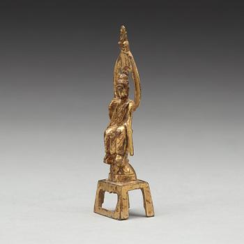 Buddha, förgylld brons. Troligen Tang dynastin (618-907).
