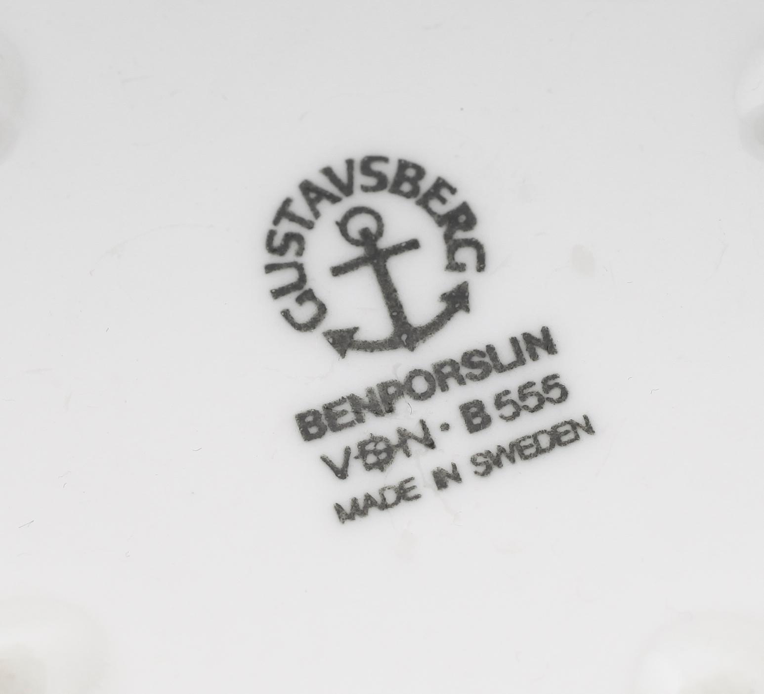 SERVISPORSLIN, 36 delar, benporslin, "Gunnar", Gunnar Wennerberg, Gustavsberg.