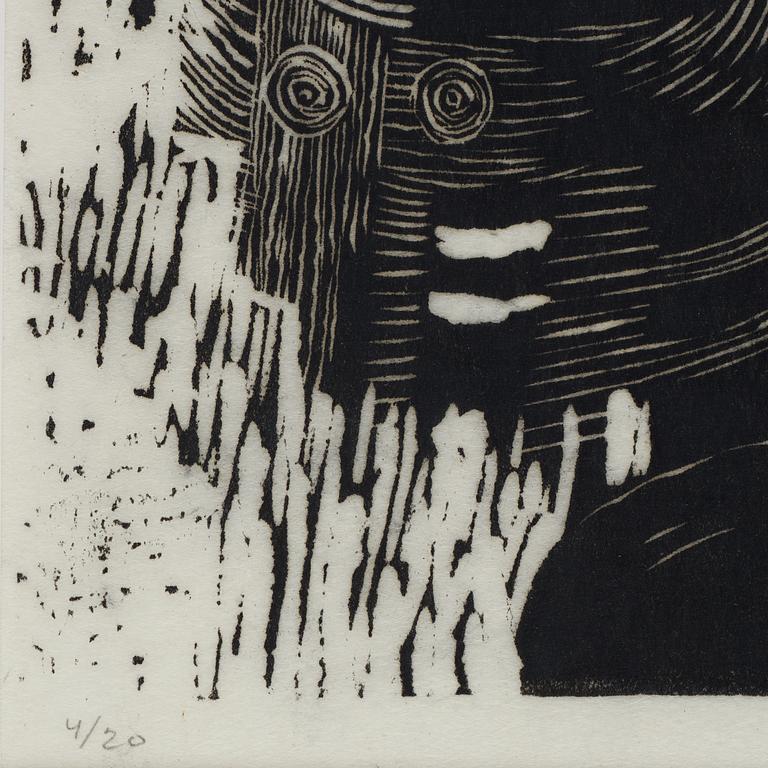 Philip von Schantz, linocut. Signed and dated -59. Numbered 4/20.