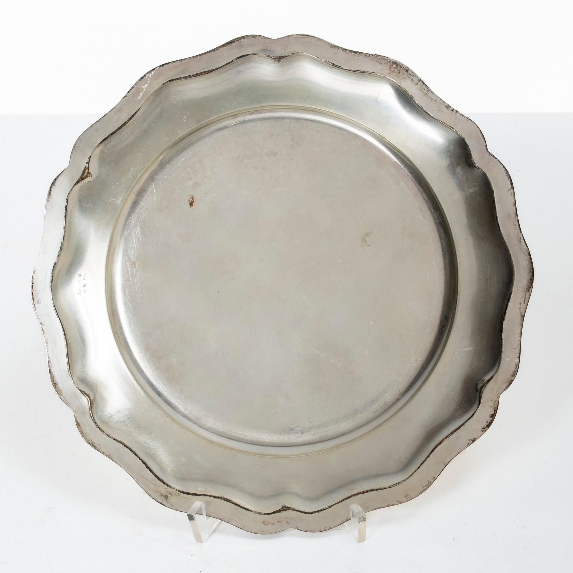 Three silver dishes, Sweden, 1910-32.