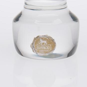 KONSTGLAS / BREVPRESS, 2 st, glas, "Kuukuna", signerade Nanny Still, Riihimäen Lasi.