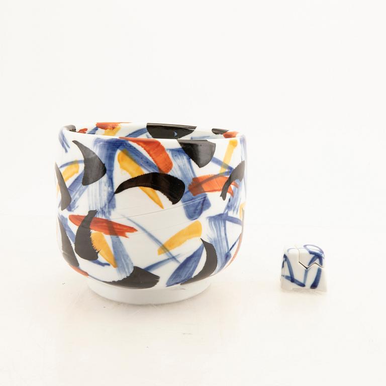 Royal Copenhagen, a signed porcealin bowl and miniature.