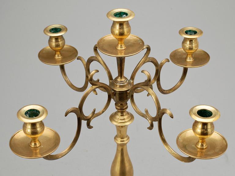 KANDELABER, mässing, Skultuna, 1900-tal.