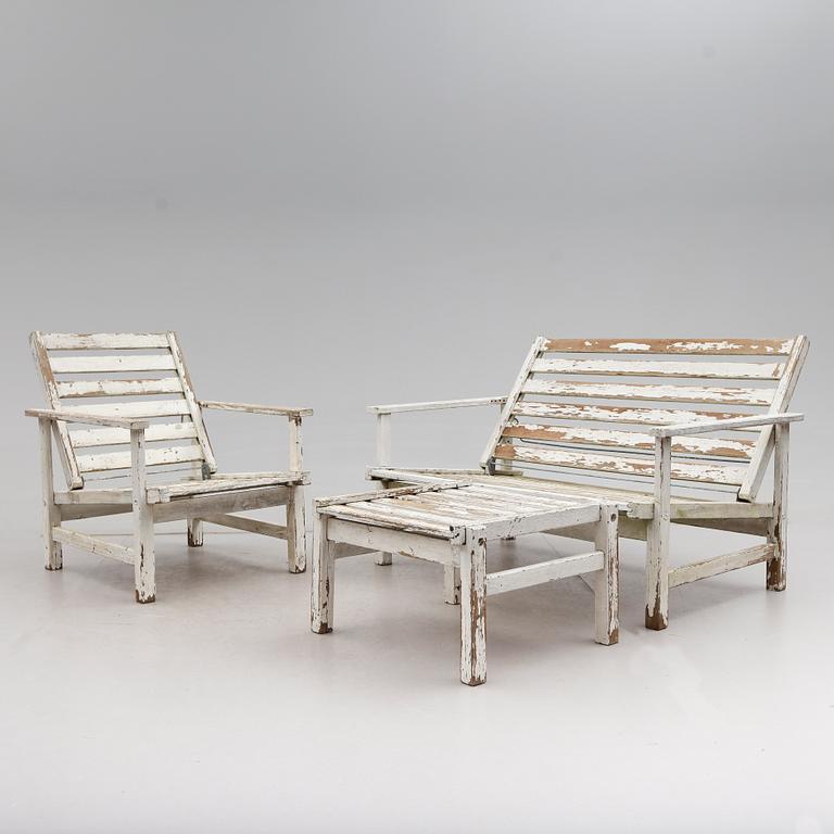 TRÄDGÅRDSMÖBLER, 3 delar, Elsa Stackelberg, Fri Form, 1900-talets andra hälft.