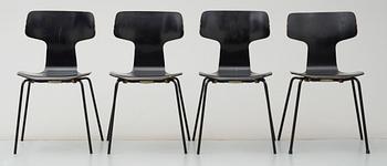 STOLAR, 4 st, "Modell 3103", Arne Jacobsen, Fritz Hansen, 1960/70-tal.