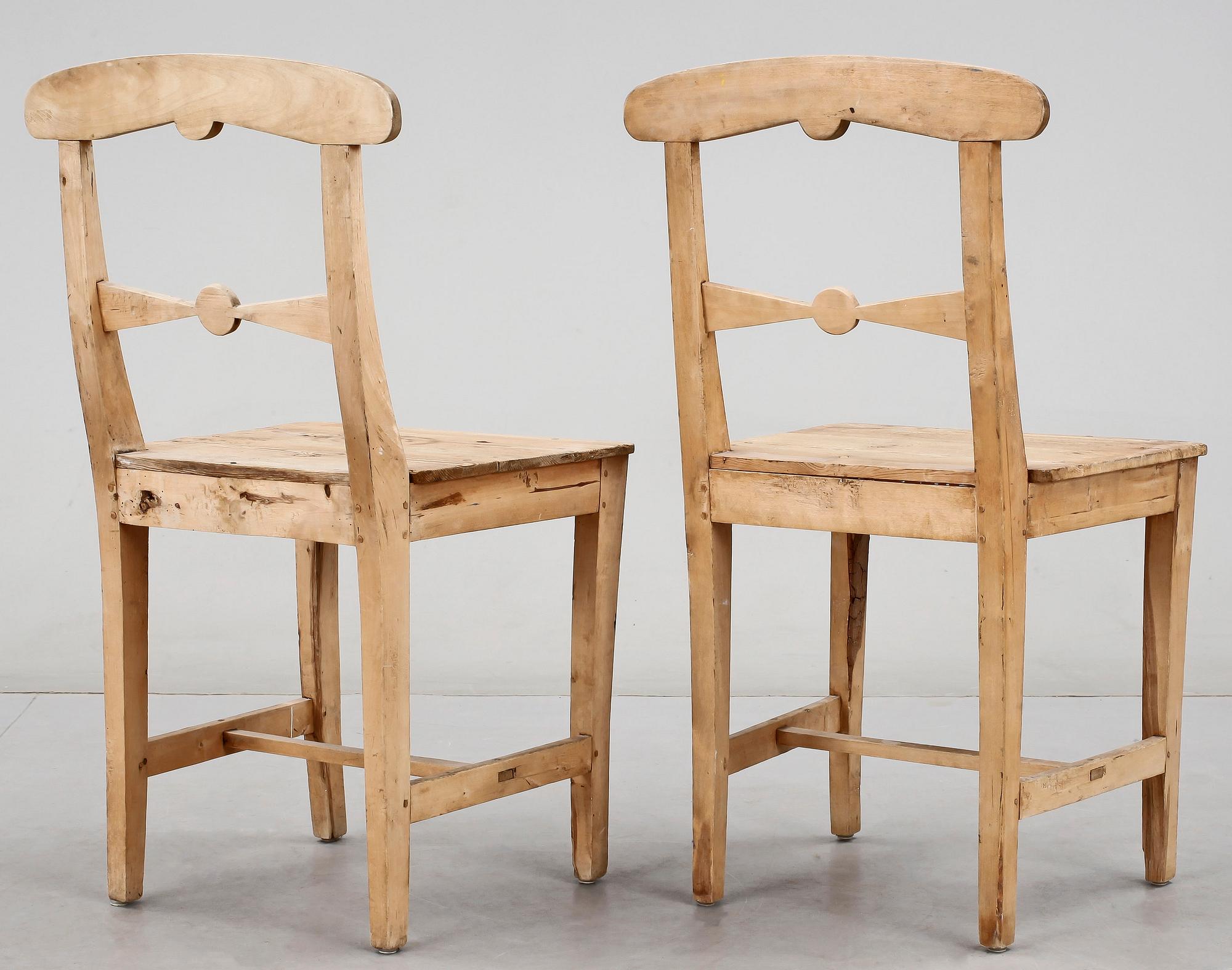 STOLAR, ett par, Karl Johan, provins, 1800-talets första hälft/mitt.