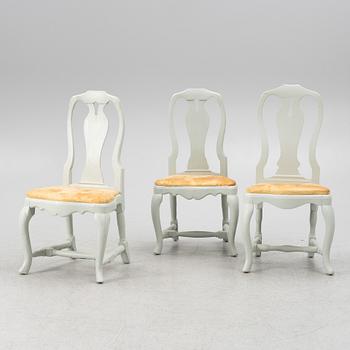 Stolar, 3 st, rokoko, 1700-talets andra hälft.