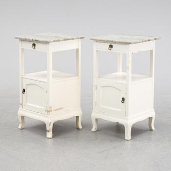 A pair of early 20th century bedside tables.