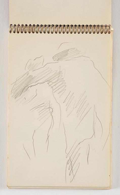 Lotte Laserstein, 10 små skissblock med teckningar.