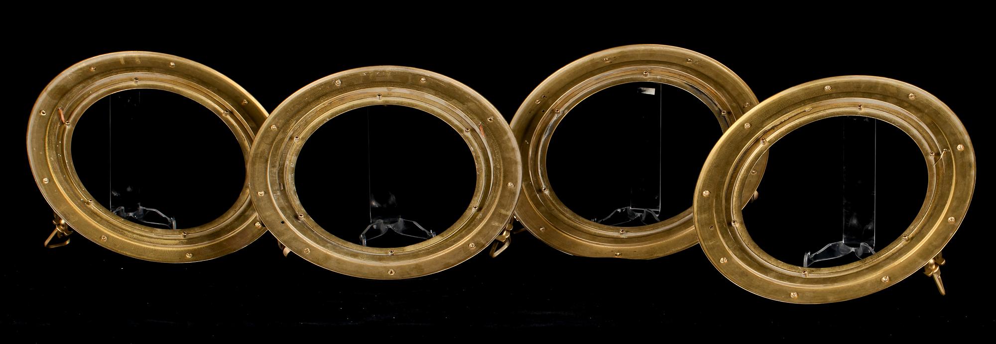 SKEPPSVENTILER, 4 st, mässing, 1900-tal.