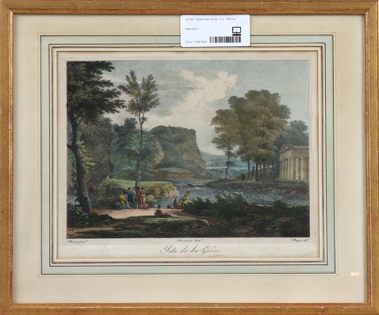 GRAFISKA BLAD, 4 st, 1800-tal.