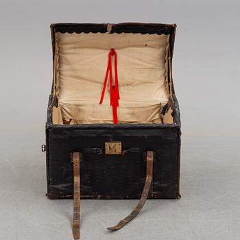 A 19th century rattan chest.