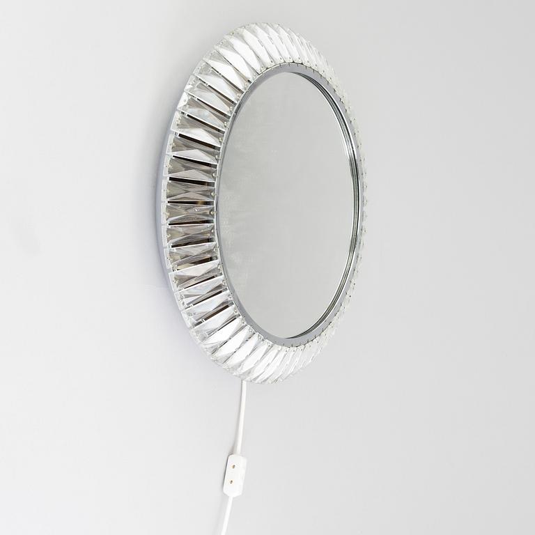 TAKLAMPA med spegel, 1900-talets andra hälft. Höjd ca 10 cm.