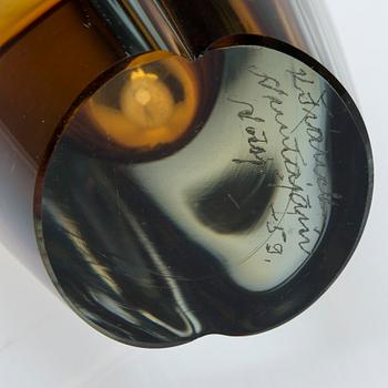 VAS, glas, signerad K. Franck, Nuutajärvi Notsjö -59.