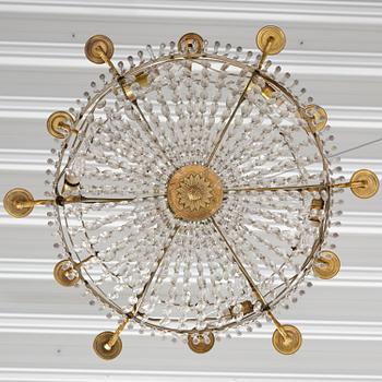 A Swedish Empire twelve-branch chandelier, Stockholm, early 19th century.