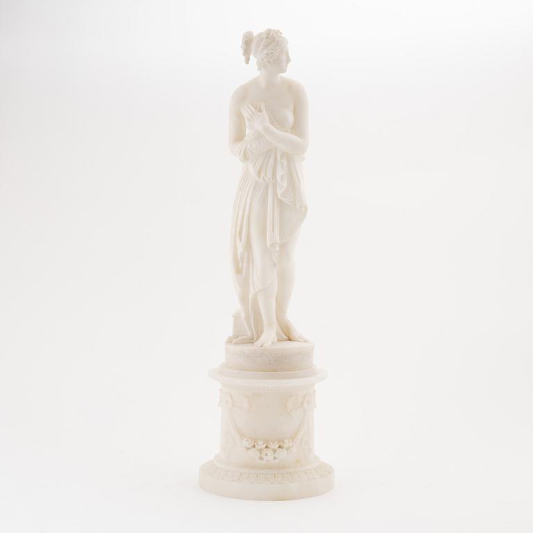 Antonio Canova, efter. Skulptur. Alabaster. Total höjd 69 cm.