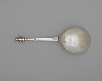 A Swedish 17th century silver spoon, marks of Jöran Hieronymi Bernegau, Norrköping (-1648-1679).