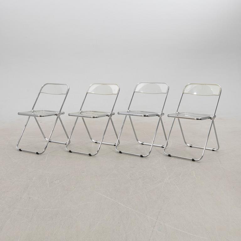 Giancarlo Piretti, Folding chairs 4 pcs, "Plia", Castelli, designed in 1967.