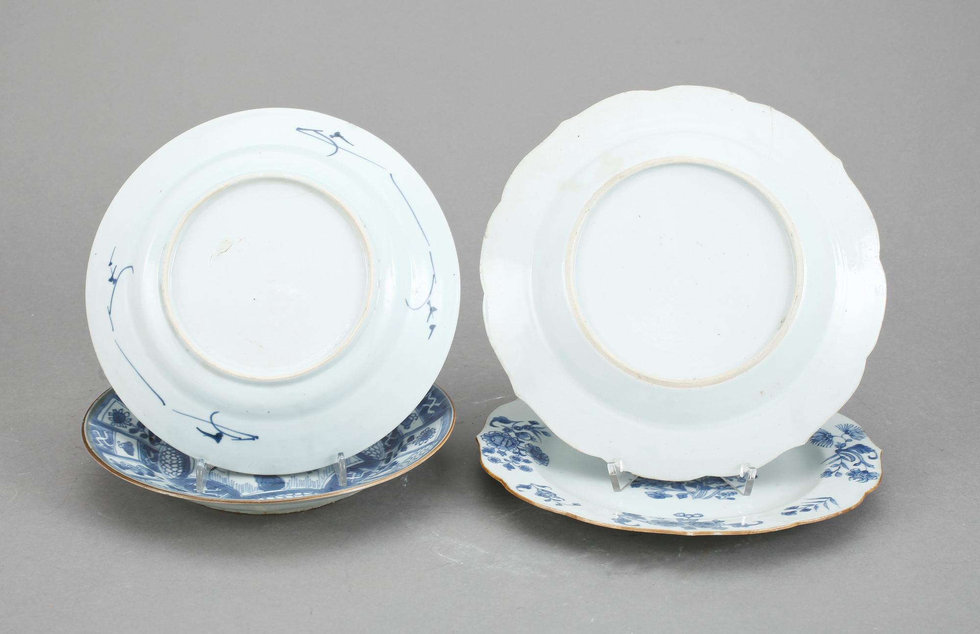 TALLRIKAR, 4 st (2+2), Kina, 1700-/1800-tal.