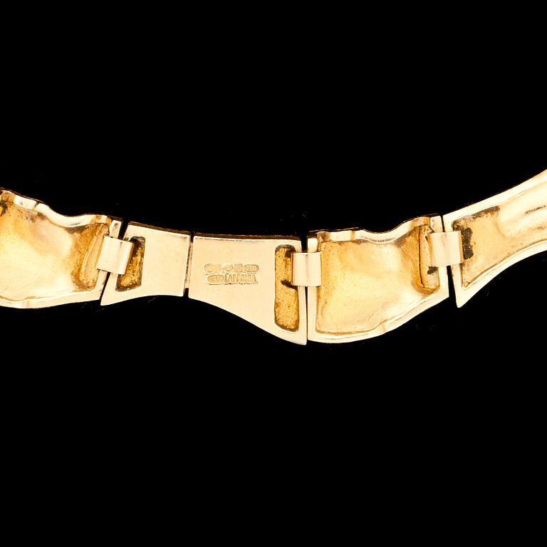 COLLIER, 18k guld och platina. Lapponia, Finland, 1993. Vikt ca 75g.