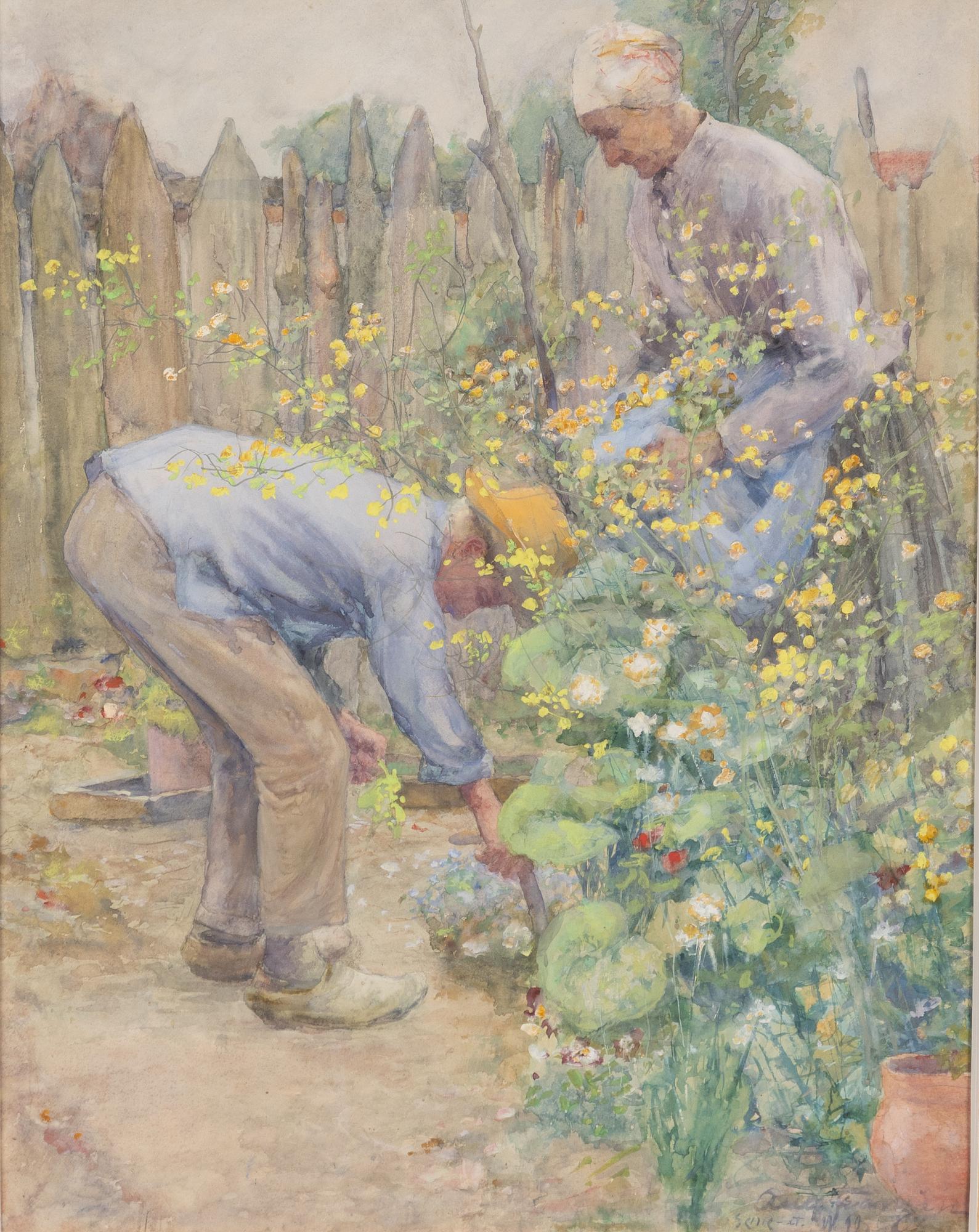 August Franzén, In the vegetable garden.