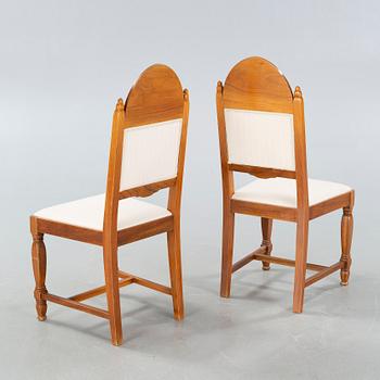 CARL CHRISTIAN CHRISTENSEN, a pair of jugend chairs, signed and dated 1919.