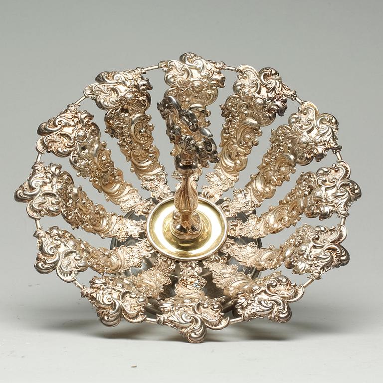 FRUKTSKÅL, silver, Gustaf Dahlgren, 1846. Ca 440 gram.