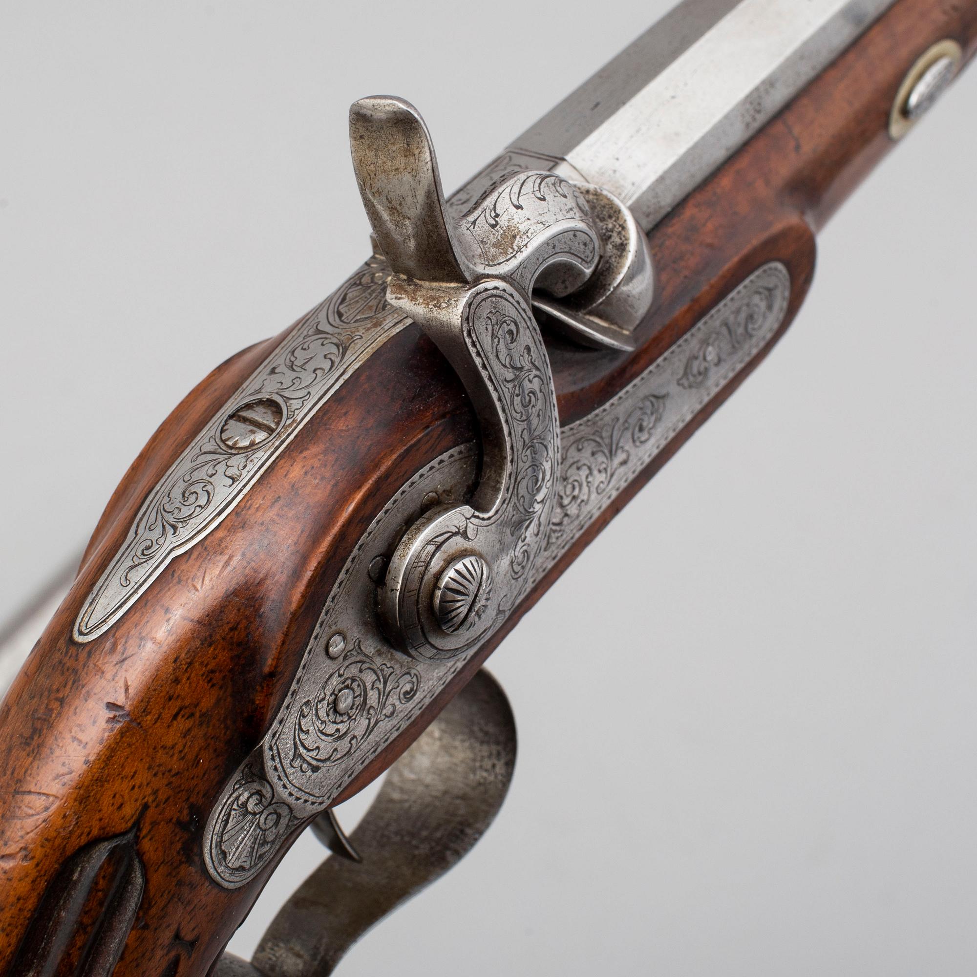 A mid 19th century pair of percussion pistols.