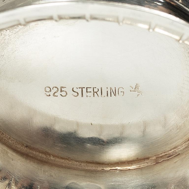 Three silver bowls, mid-20th century.